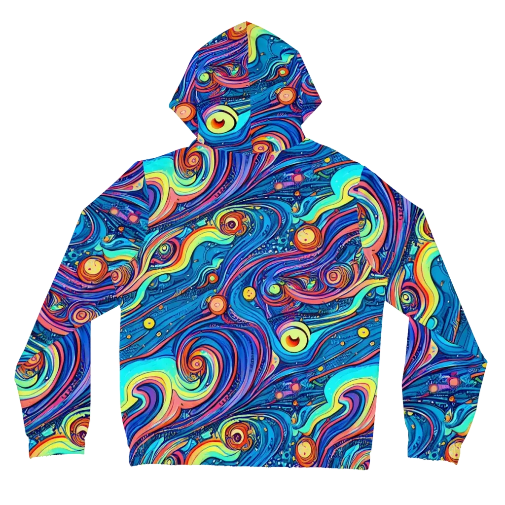 Echoes of Vortex on Women's Full-Zip Hoodie — Back