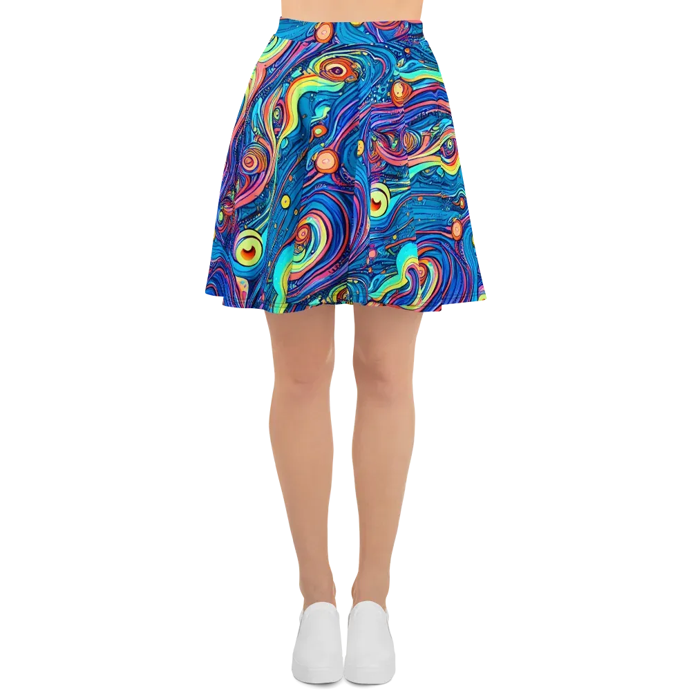 Echoes of Vortex on Skater Skirt — Front