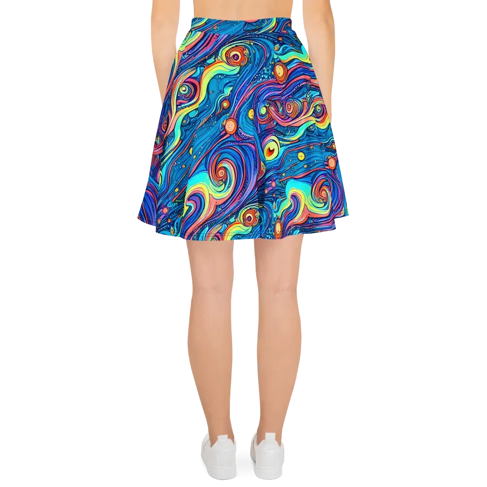 Echoes of Vortex on Skater Skirt — Back