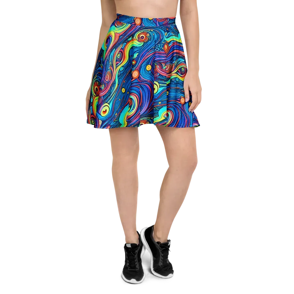 Echoes of Vortex on Skater Skirt — Front