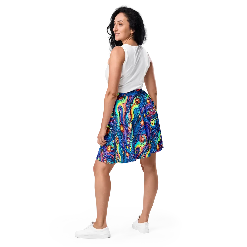 Echoes of Vortex on Skater Skirt — Back