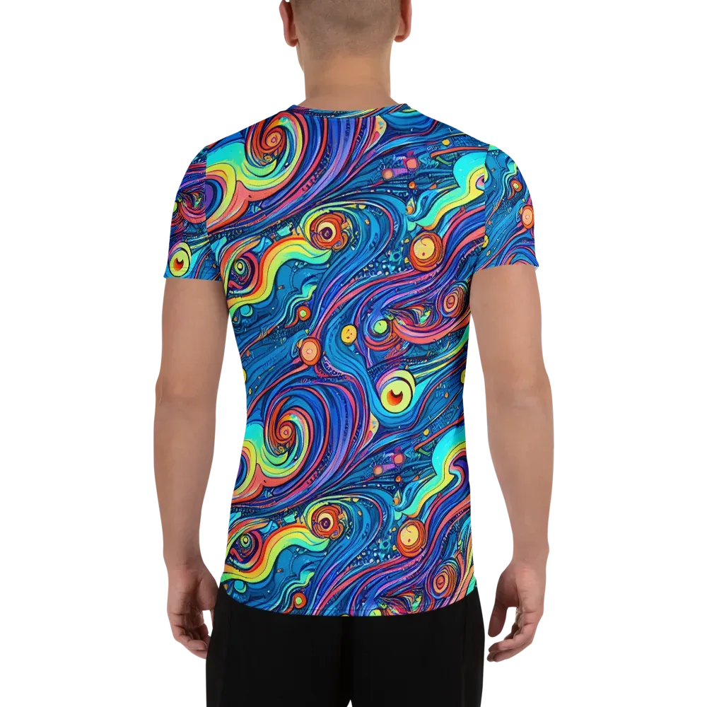 Echoes of Vortex on Men's Athletic T-Shirt — Back