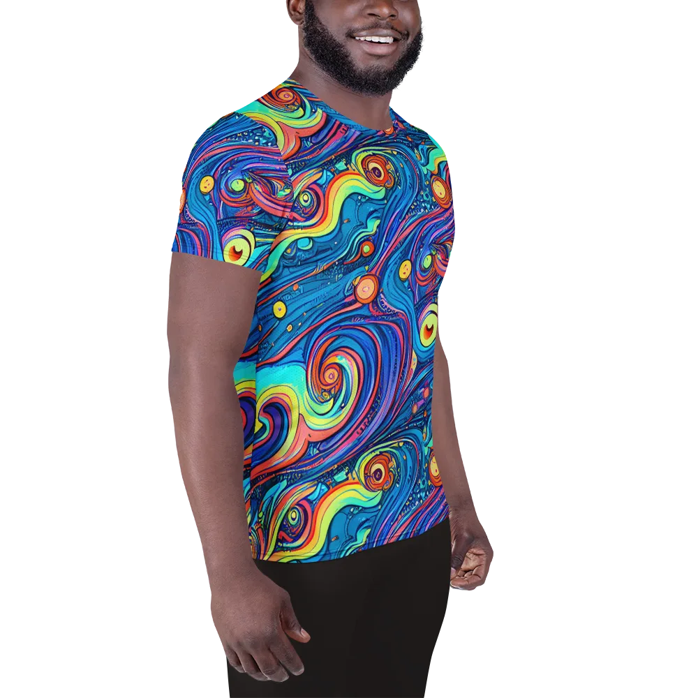 Echoes of Vortex on Men's Athletic T-Shirt — Right