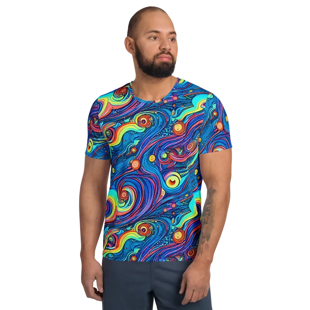 Echoes of Vortex on Men's Athletic T-Shirt — Front