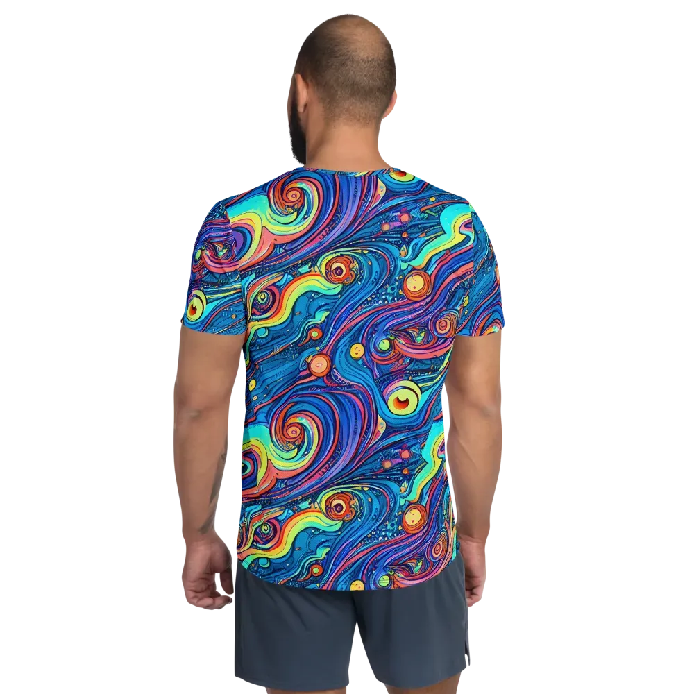 Echoes of Vortex on Men's Athletic T-Shirt — Back