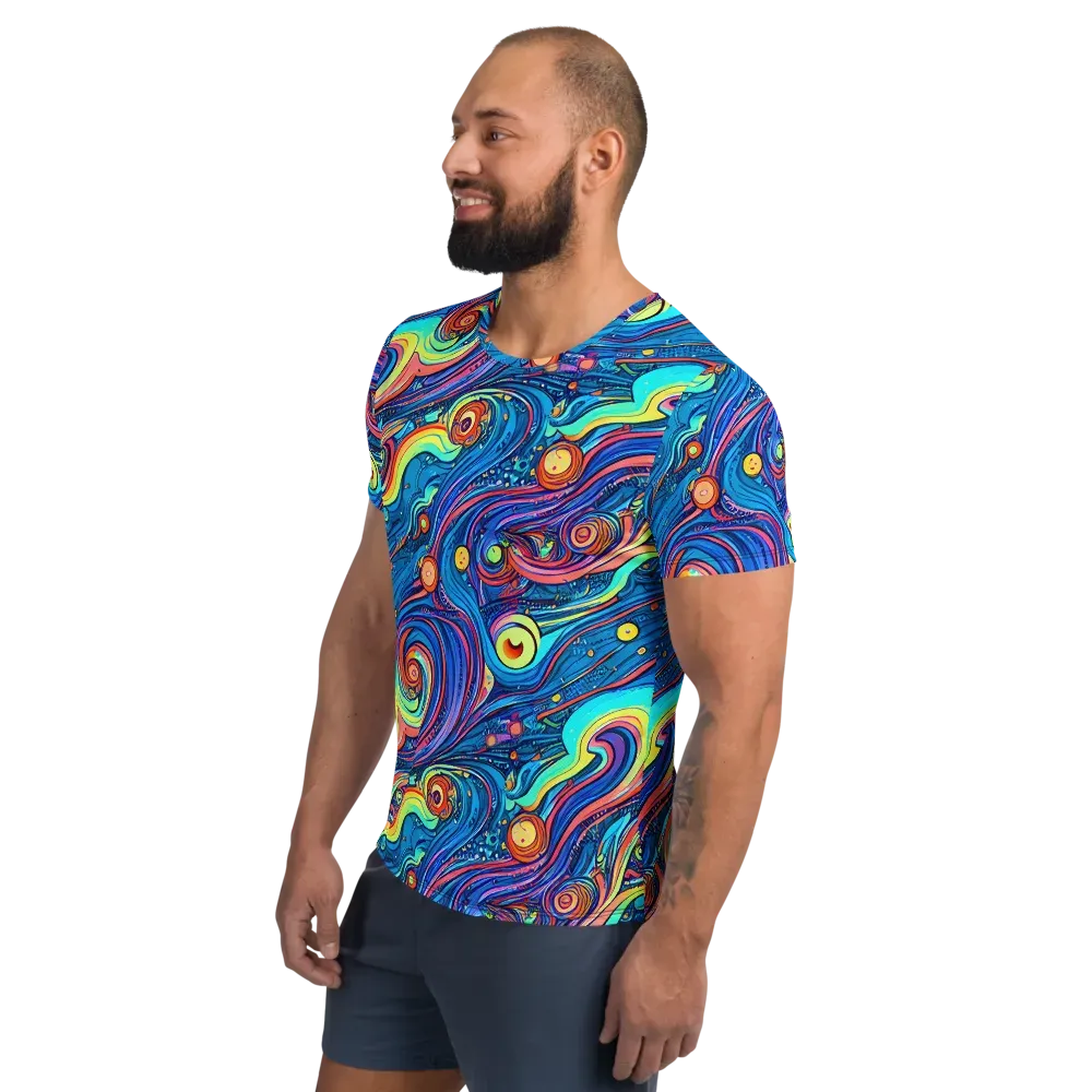 Echoes of Vortex on Men's Athletic T-Shirt — Left