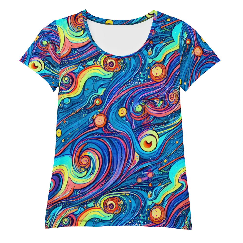 Echoes of Vortex on Women's Athletic T-Shirt — Front