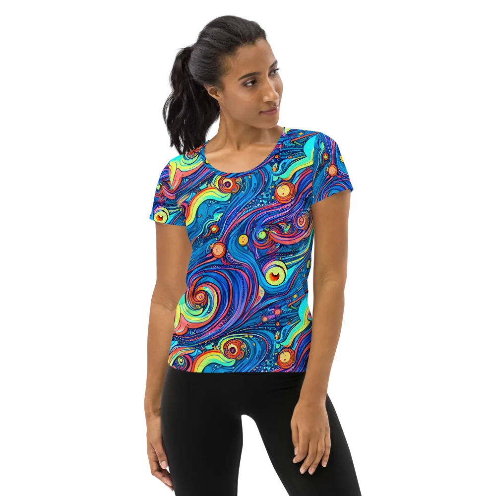 Echoes of Vortex on Women's Athletic T-Shirt — Front
