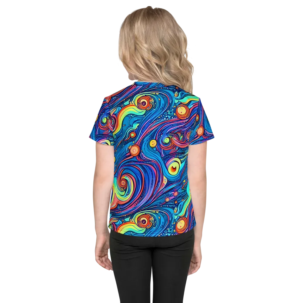 Echoes of Vortex on Kids Crew Neck T-Shirt — Back