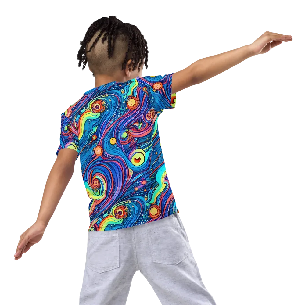 Echoes of Vortex on Kids Crew Neck T-Shirt — Back