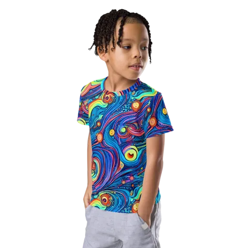 Echoes of Vortex on a Kids Crew Neck T-Shirt