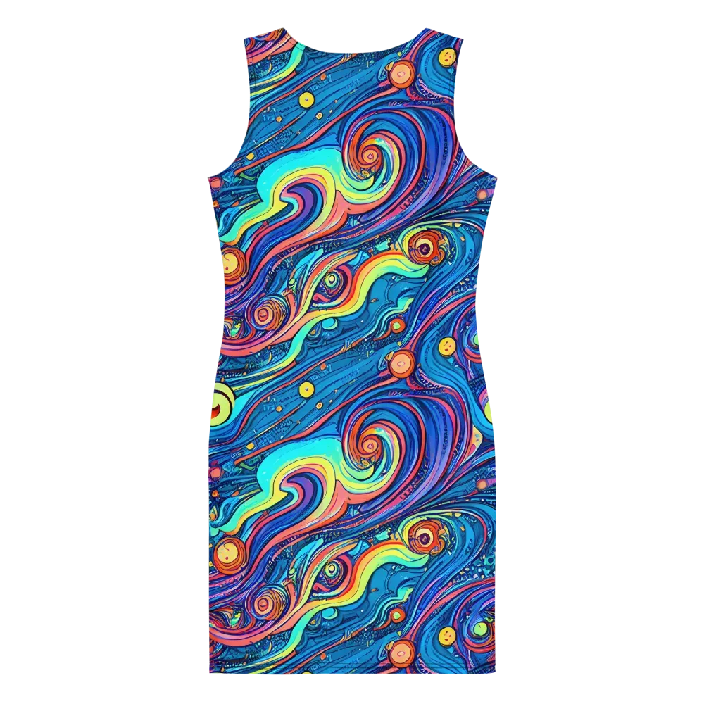 Echoes of Vortex on Bodycon Dress — Back