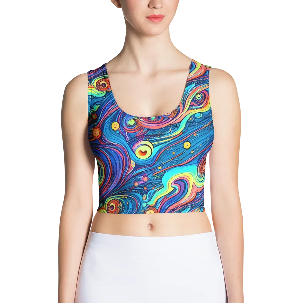Echoes of Vortex on Crop Top — Front
