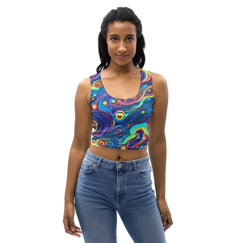 Echoes of Vortex on Crop Top — Front