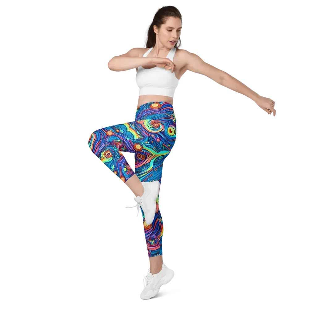 Echoes of Vortex on Leggings with Pockets — Left Front