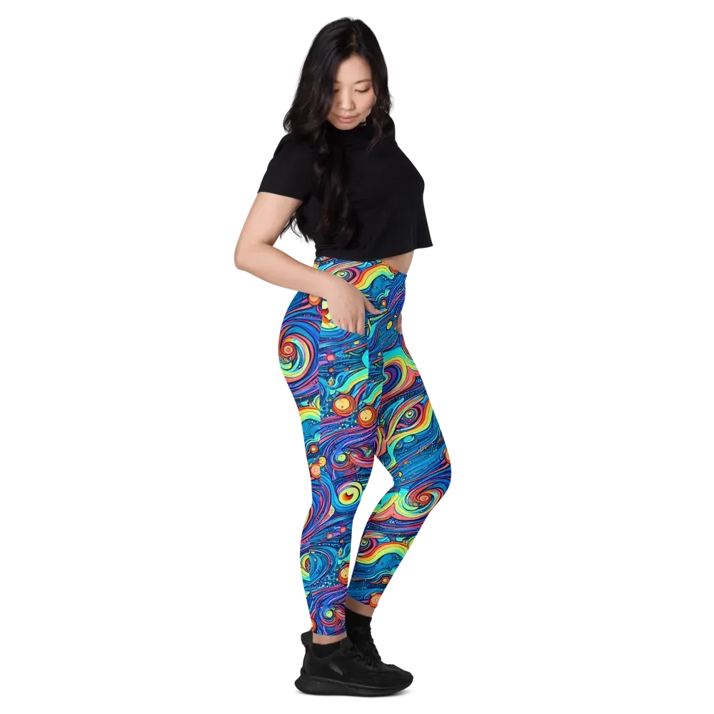 Echoes of Vortex on Leggings with Pockets — Right