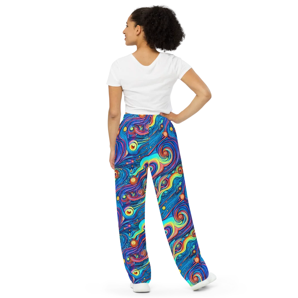 Echoes of Vortex on Wide-Leg Pants — Back