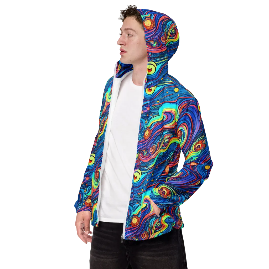 Echoes of Vortex on Men's Windbreaker — Left Front