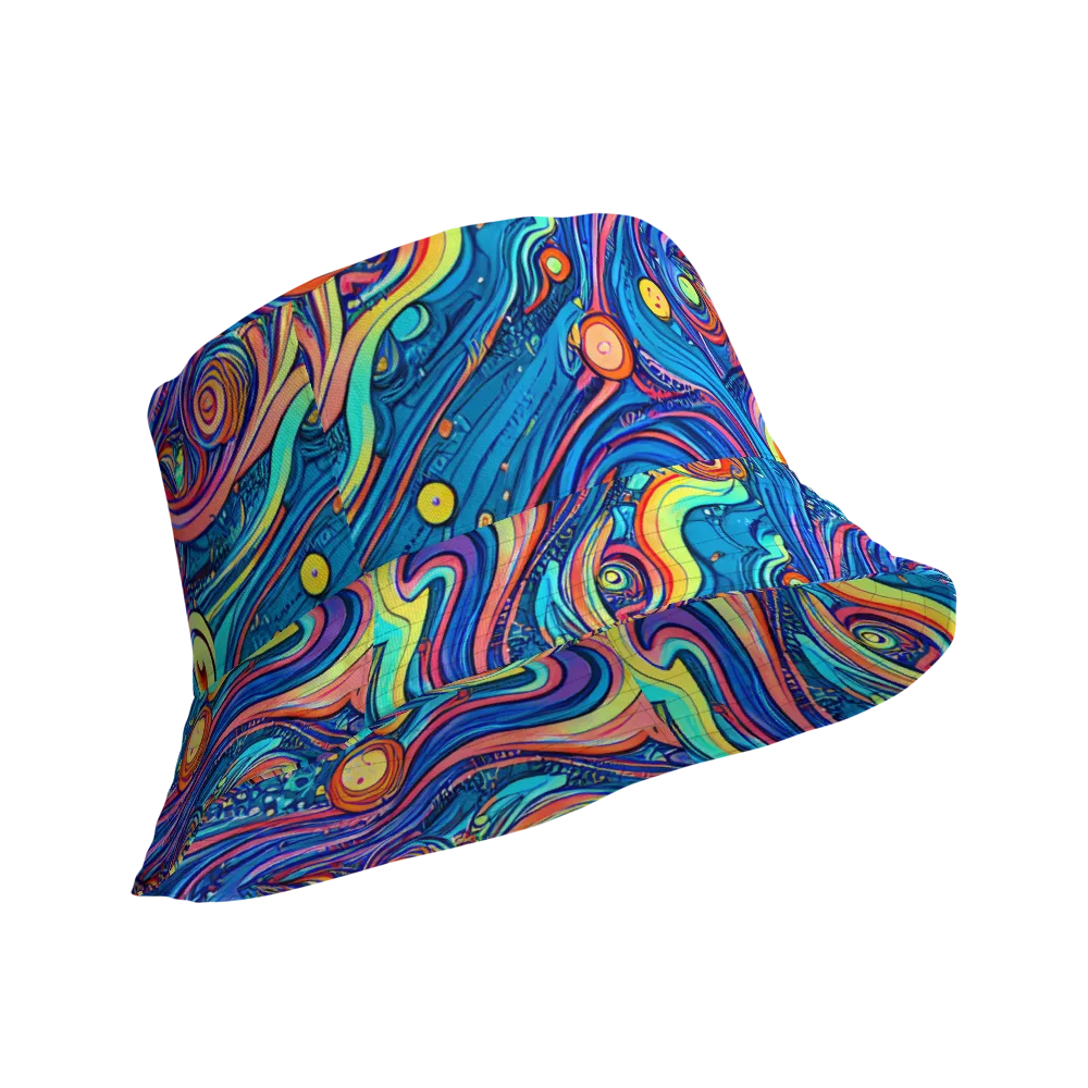 Echoes of Vortex on Reversible Bucket Hat — Product details Outside