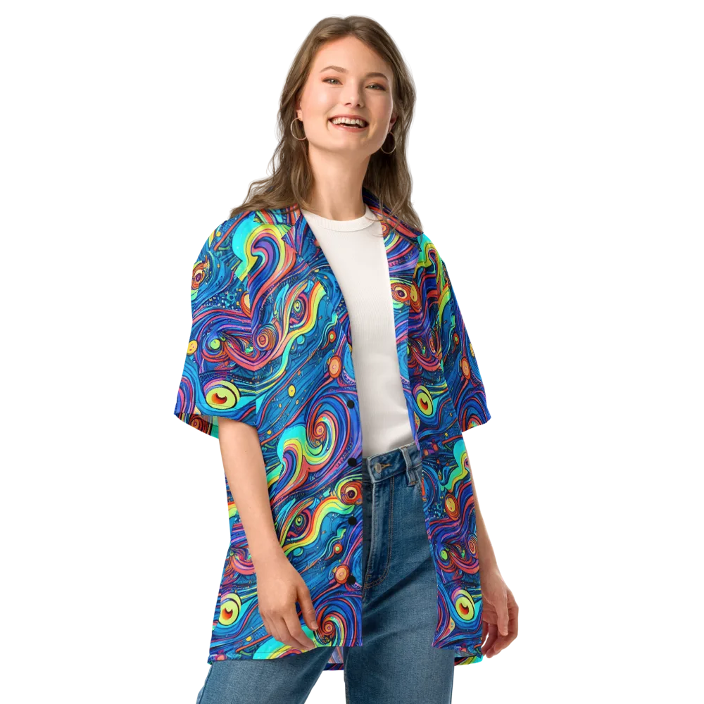 Echoes of Vortex on Button Shirt — Front