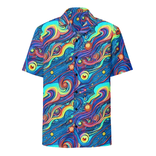 Echoes of Vortex on a Button Shirt