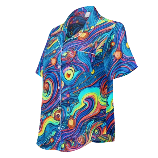 Echoes of Vortex on a Women's Short Sleeve Pajama Top