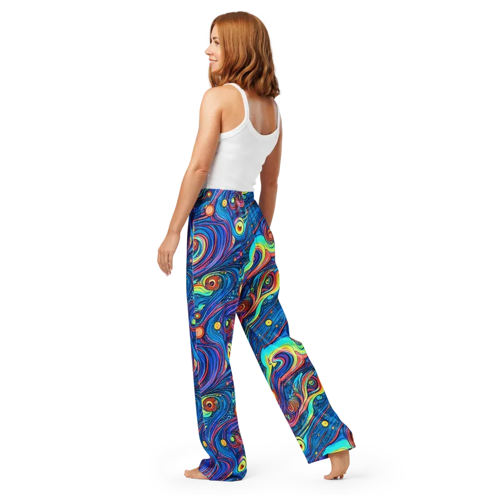 Echoes of Vortex on Women's Pajama Pants — Back
