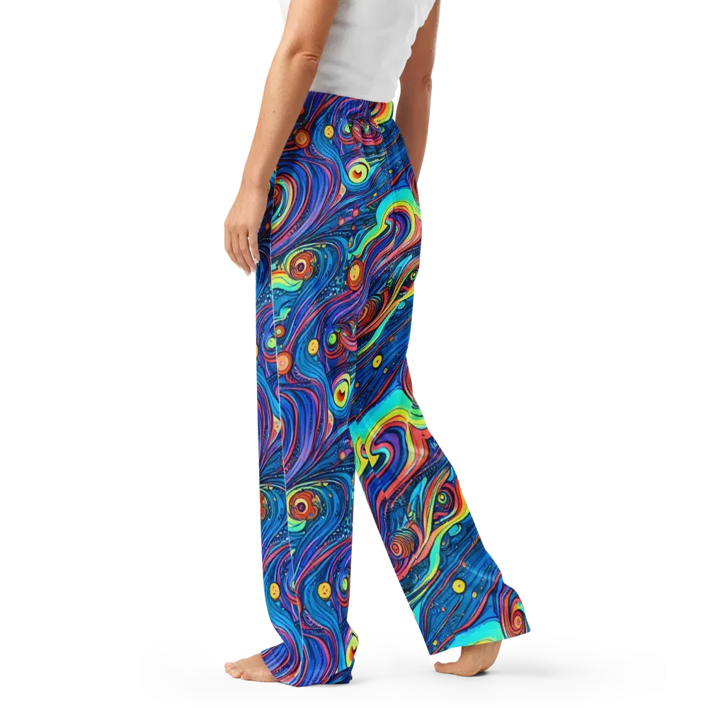 Echoes of Vortex on Women's Pajama Pants — Left