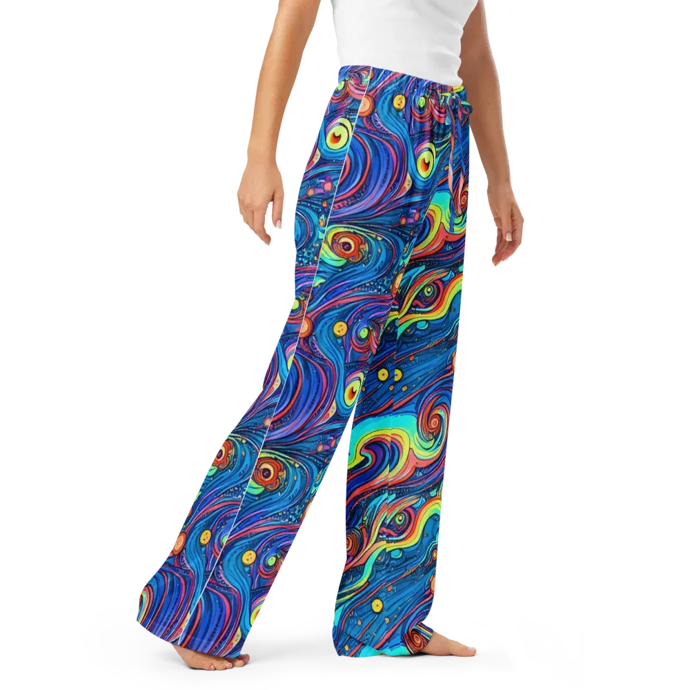 Echoes of Vortex on Women's Pajama Pants — Right Front