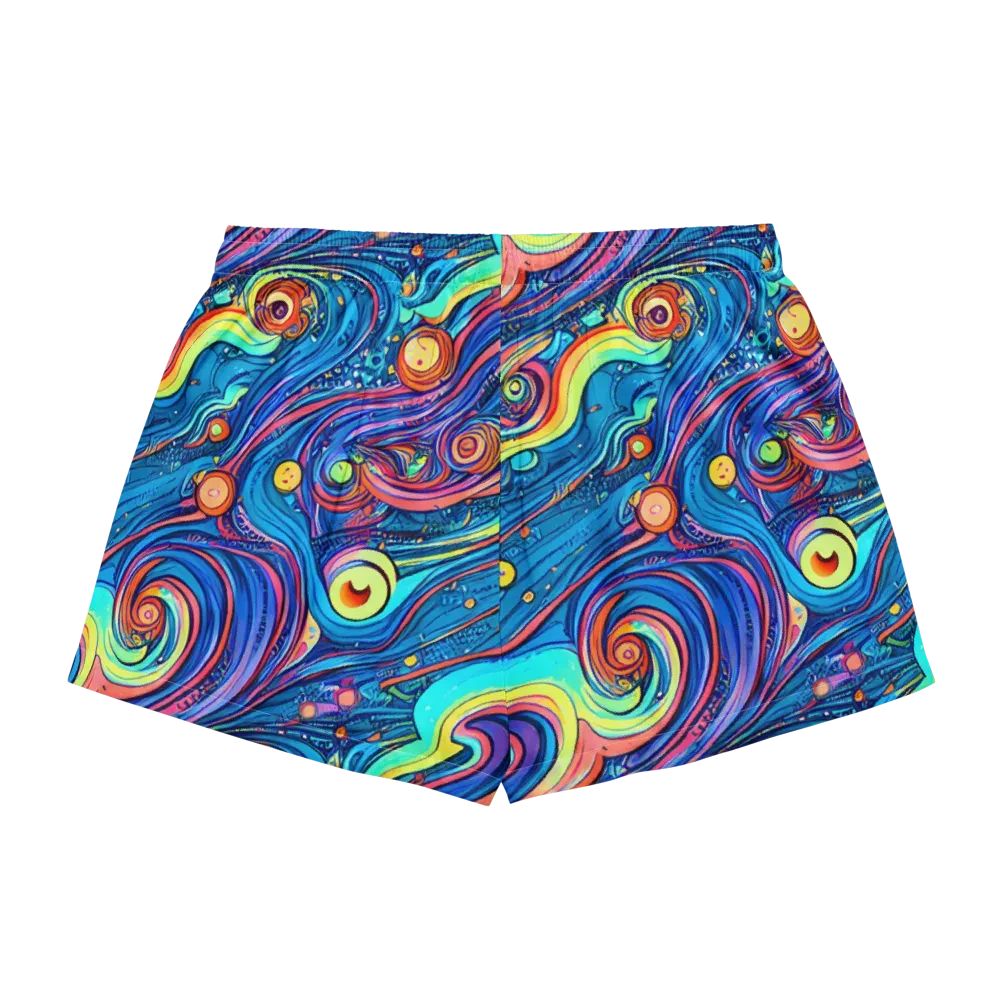 Echoes of Vortex on Women's Pajama Shorts — Back