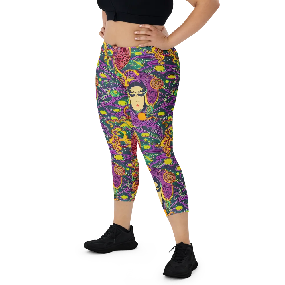 Odyssey in Color on Capri Leggings — Front