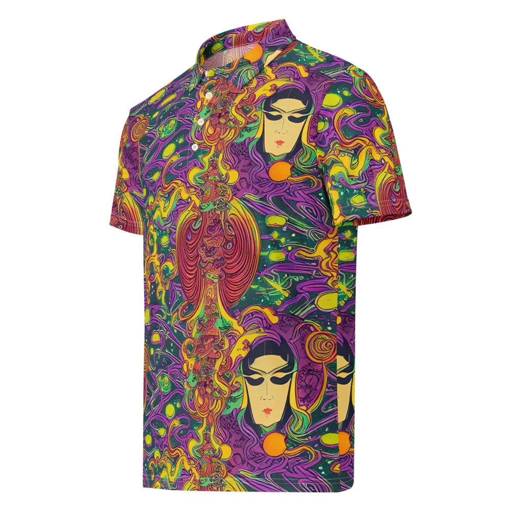 Odyssey in Color on Men's Slim Fit Polo Shirt — Left Front