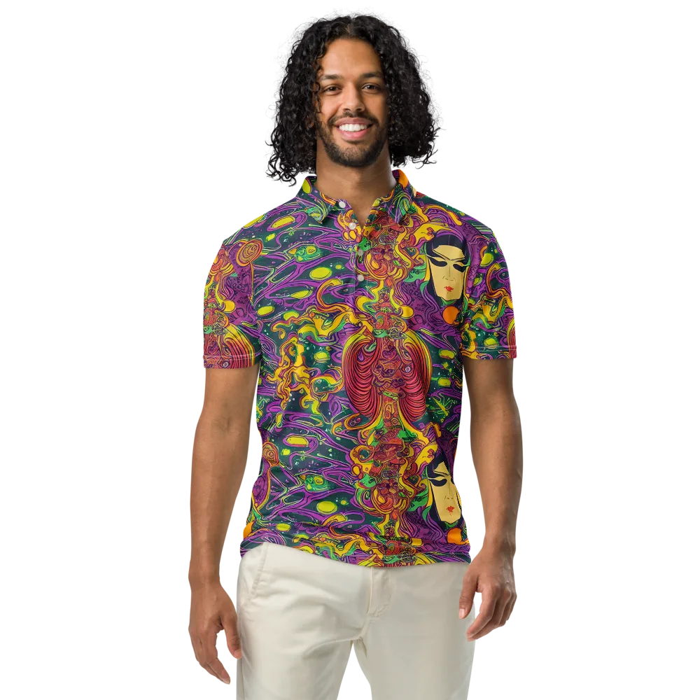 Odyssey in Color on Men's Slim Fit Polo Shirt — Front