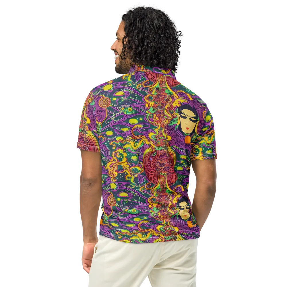 Odyssey in Color on Men's Slim Fit Polo Shirt — Back