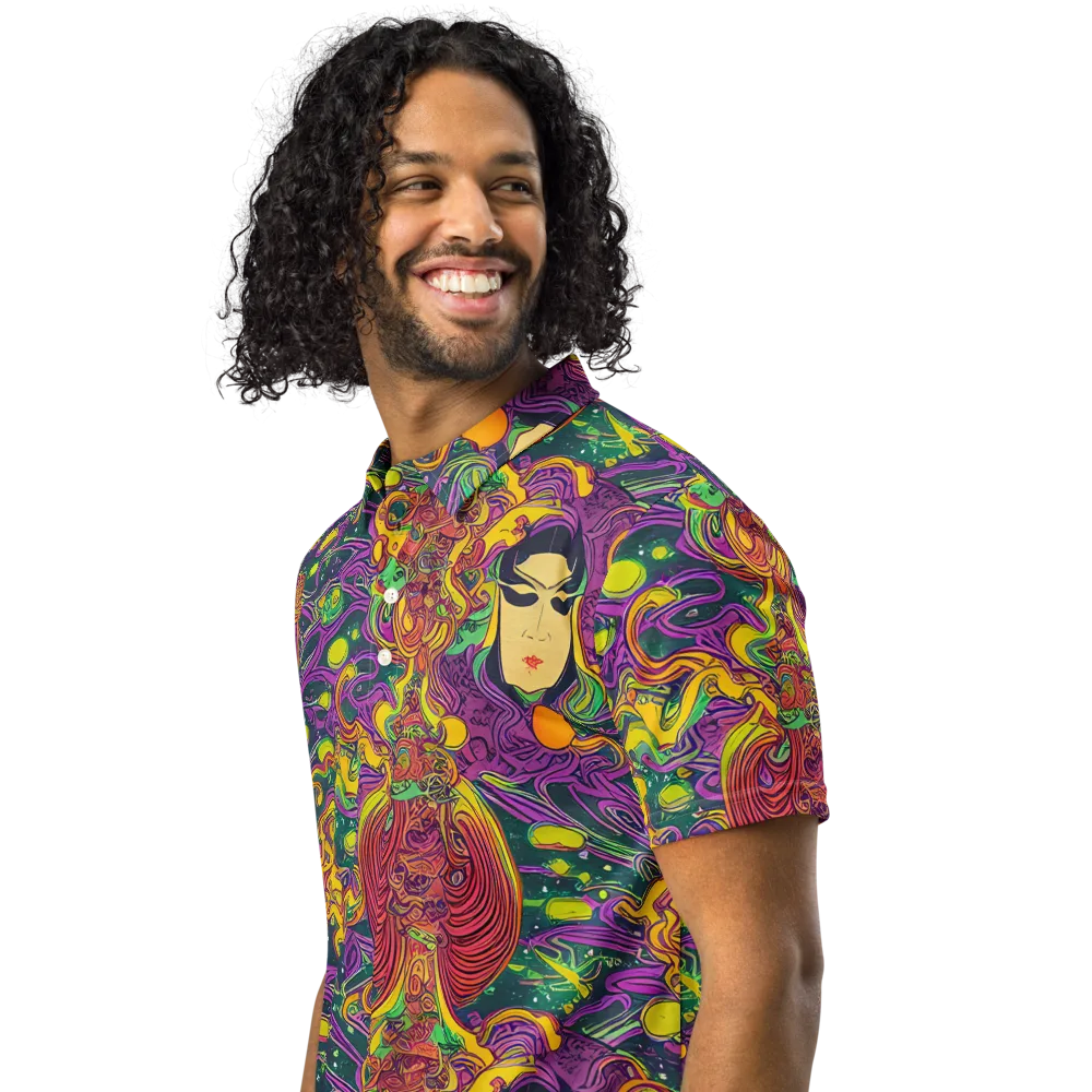 Odyssey in Color on Men's Slim Fit Polo Shirt — Left Front
