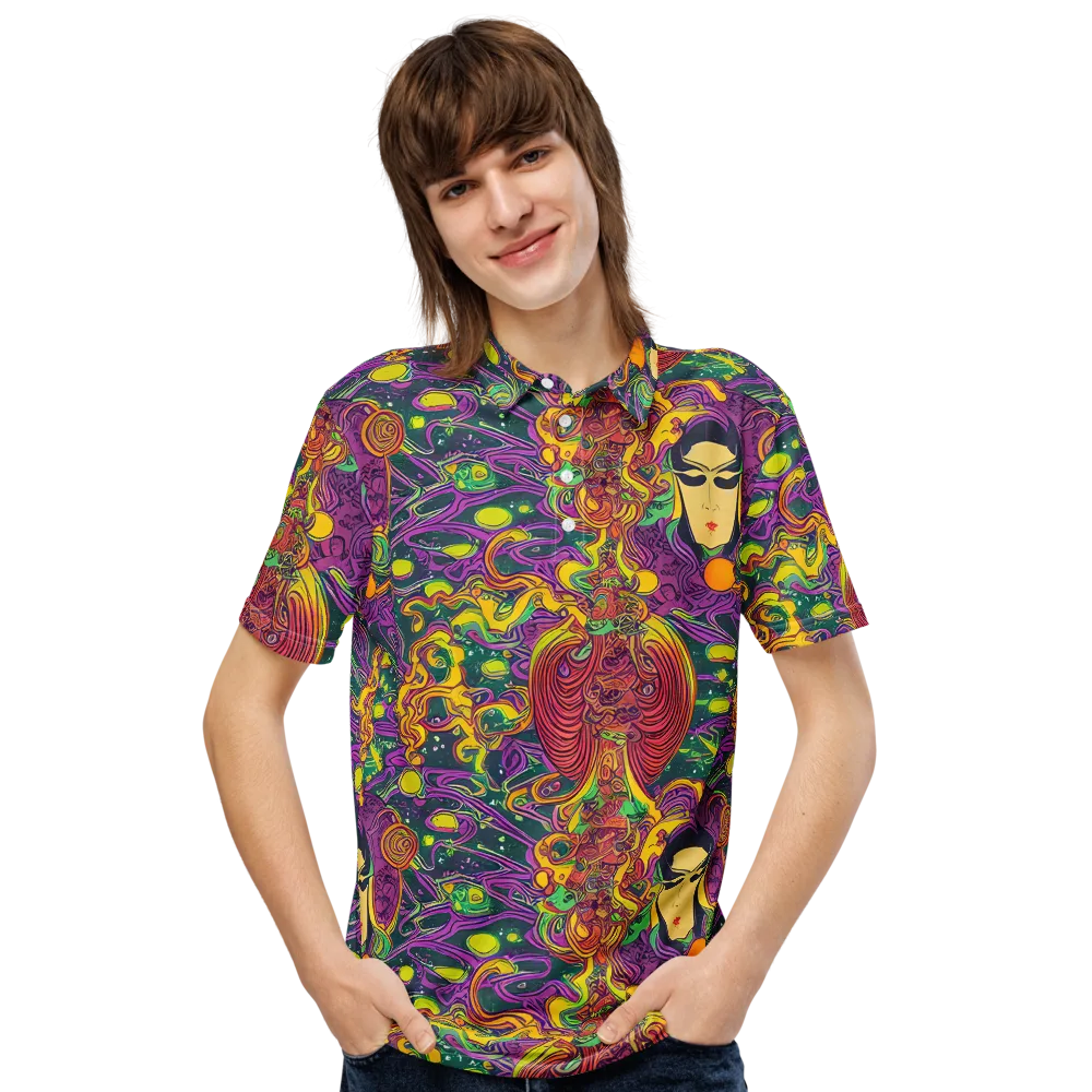 Odyssey in Color on Men's Slim Fit Polo Shirt — Front