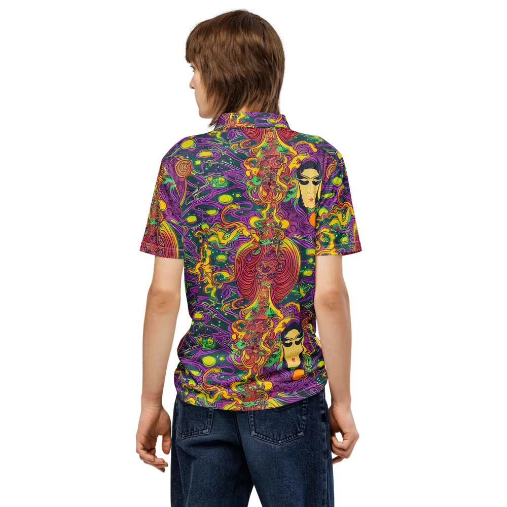 Odyssey in Color on Men's Slim Fit Polo Shirt — Back