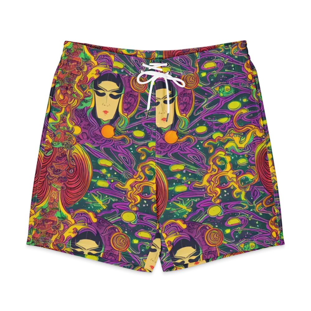 Odyssey in Color on Men's Board Shorts — Front