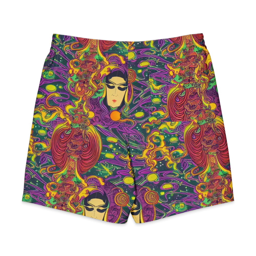 Odyssey in Color on Men's Board Shorts — Back