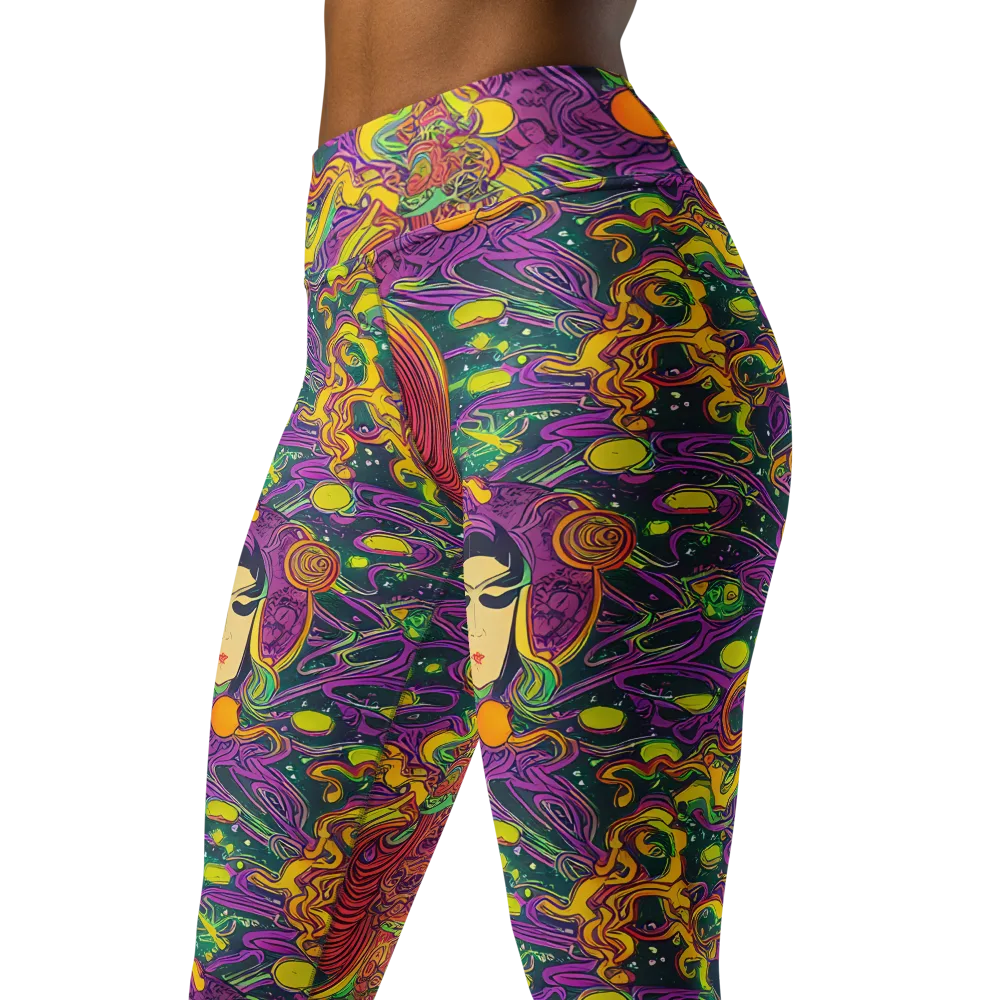 Odyssey in Color on Yoga Leggings — Left Front