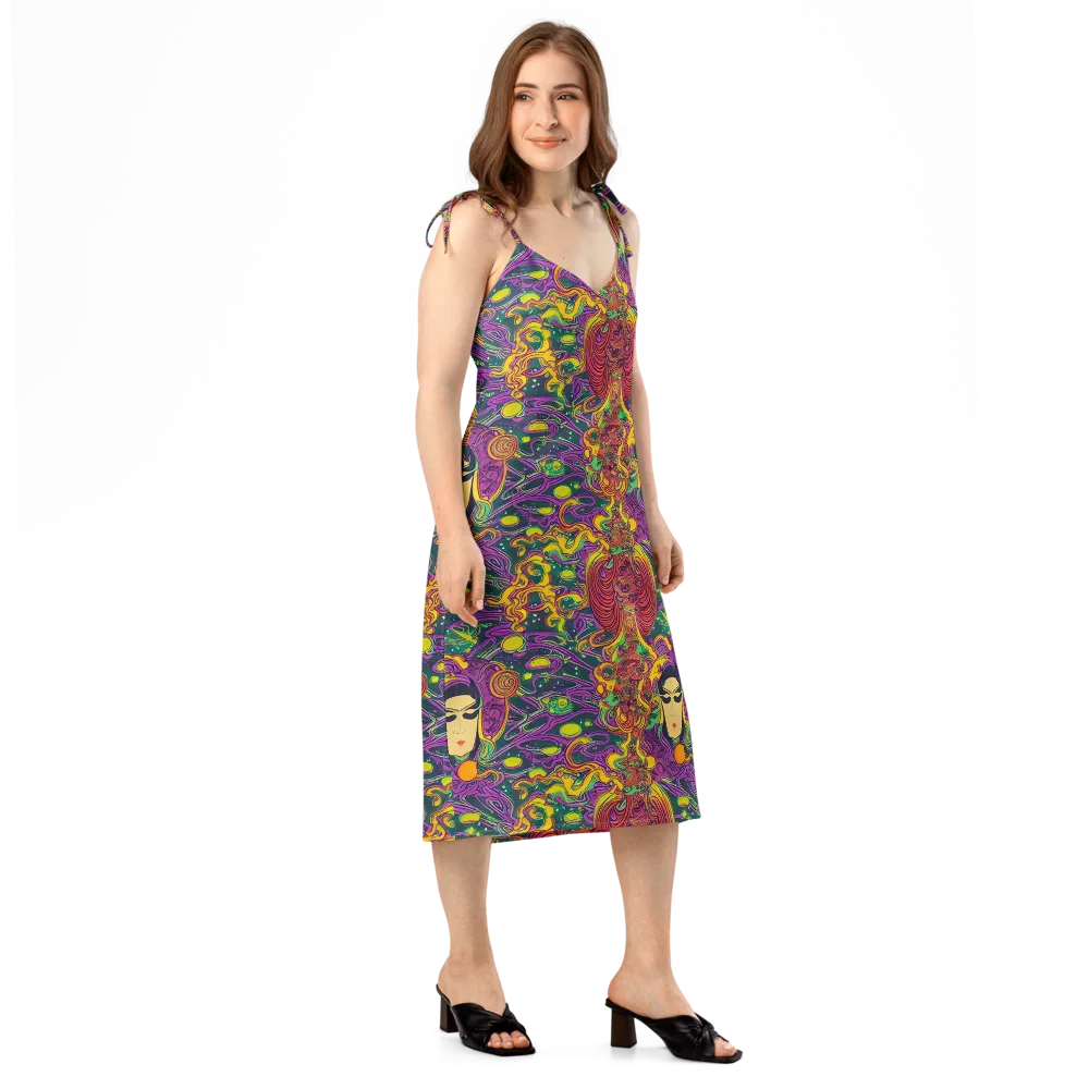 Odyssey in Color on Slip Dress — Right Front