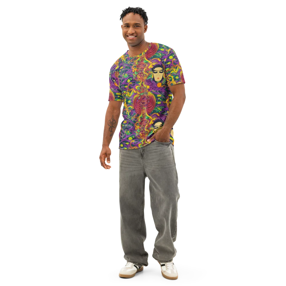 Odyssey in Color on Men's Cotton Crew Neck T-Shirt — Front