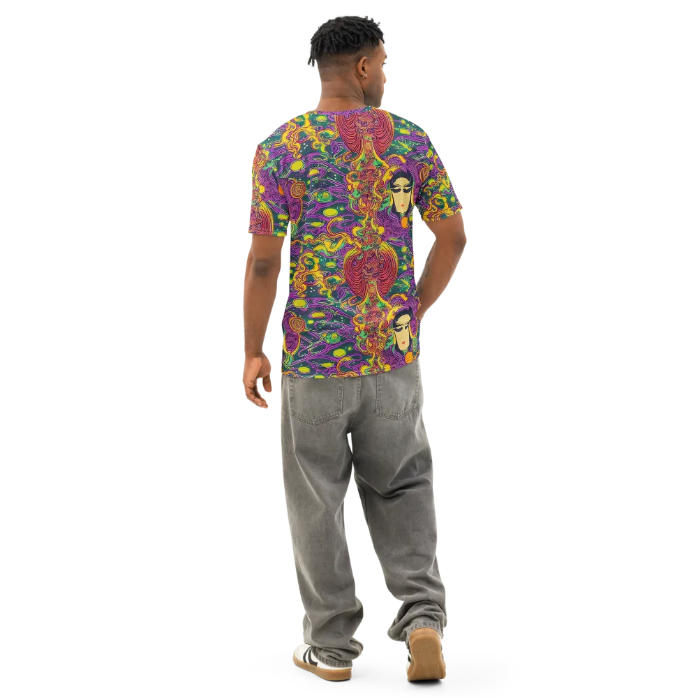 Odyssey in Color on Men's Cotton Crew Neck T-Shirt — Back