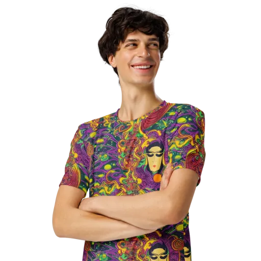 Odyssey in Color on a Men's Crew Neck T-Shirt