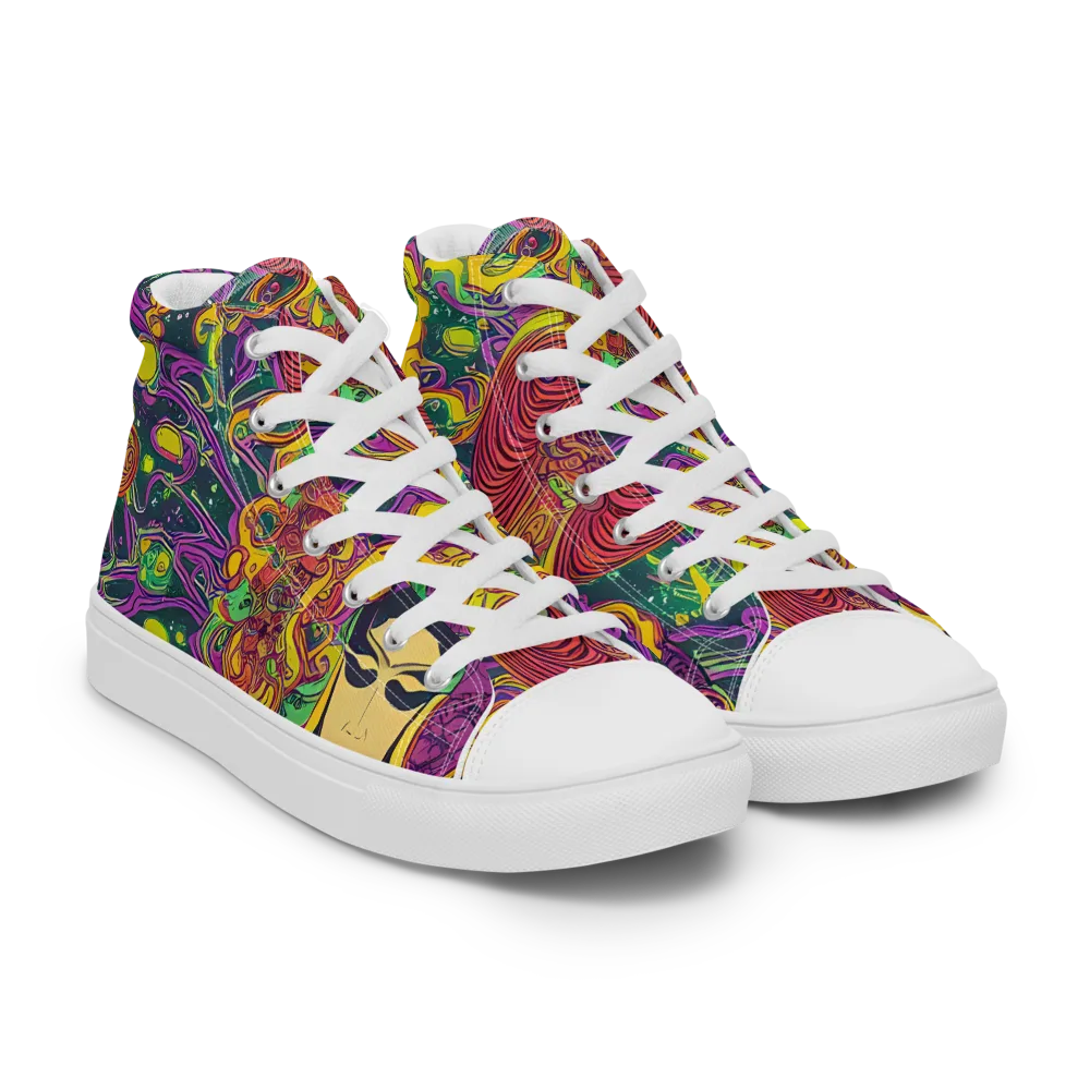 Odyssey in Color on Women's High Top Canvas Shoes — Right Front