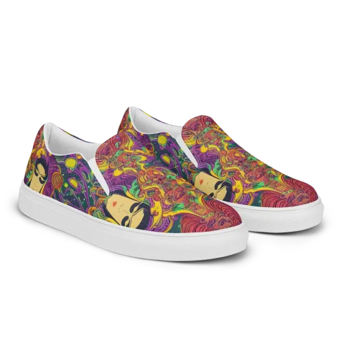 Odyssey in Color on a Men's Slip-On Canvas Shoes