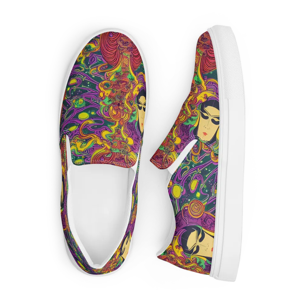 Odyssey in Color on Men's Slip-On Canvas Shoes — Front