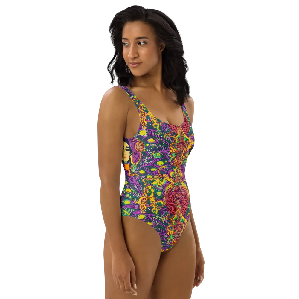 Odyssey in Color on One-Piece Swimsuit — Right