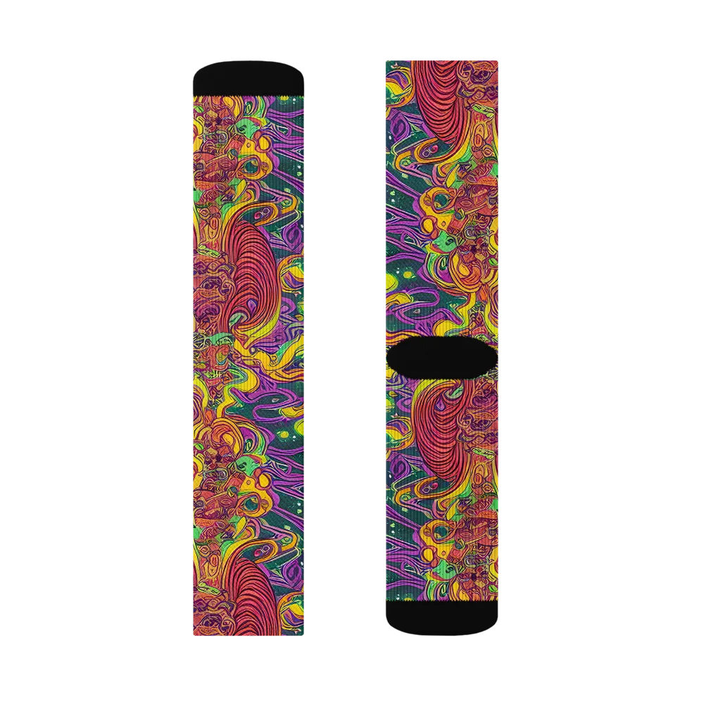 Odyssey in Color on Socks — Left Sock