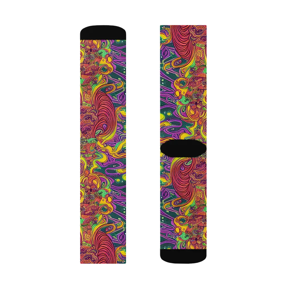 Odyssey in Color on Socks — Right Sock